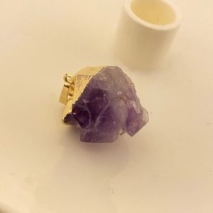 Amethyst pendant with gold plating